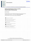 Research paper thumbnail of Political development theory and the dissemination of democracy