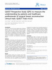 Research paper thumbnail of QUEST Perspective Study (QPS) to measure the understanding by patients and healthcare professionals of surgical breast reconstruction clinical trials: QUEST Trials A & B