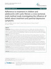 Research paper thumbnail of Adherence to treatment in children and adolescents with cystic fibrosis: a cross-sectional, multi-method study investigating the influence of beliefs about treatment and parental depressive symptoms