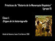 Research paper thumbnail of 2015-2016: XIX century, I Historiography Lecture (Spanish)