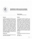 Research paper thumbnail of FENÓMENOS COMPLEJOS EN ECONOMÍA: MÁS ALLÁ DE LA CAJA NEGRA NEOCLÁSICA