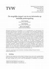 Research paper thumbnail of De mogelijke impact van in-car informatie op stedelijk parkeergedrag