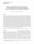 Research paper thumbnail of Awareness and Attitude Toward Zoonoses with Particular Reference to Anthrax Among Cattle Owners in Selected Rural Communities of Zimbabwe