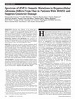 Research paper thumbnail of Spectrum of HNF1A Somatic Mutations in Hepatocellular Adenoma Differs From That in Patients With MODY3 and Suggests Genotoxic Damage