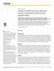 Research paper thumbnail of Incidence and Risk Factors for Neonatal Tetanus in Admissions to Kilifi County Hospital, Kenya