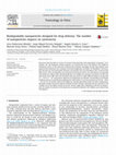 Research paper thumbnail of Biodegradable nanoparticles designed for drug delivery: The number of nanoparticles impacts on cytotoxicity