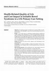 Research paper thumbnail of Health-related quality of life and cost impact of irritable bowel syndrome in a UK primary care setting