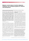 Research paper thumbnail of Malaria: current status of control, diagnosis, treatment, and a proposed agenda for research and development