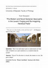 Research paper thumbnail of "Pre-Modern and Novel Sectarian Apocrypha in the Levant: Forging and Re-Imagining Heretical Pasts""