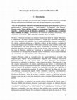 Research paper thumbnail of Declaração de Guerra contra os Maoistas III