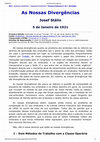 Research paper thumbnail of As Nossas Divergências