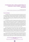 Research paper thumbnail of Considerações sobre o enfoque epistemológico do materialismo histórico-dialético na pesquisa educacional