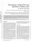 Research paper thumbnail of Developing a Single-Pilot Line Operations Safety Audit