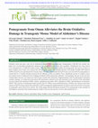 Research paper thumbnail of Diet rich in date palm fruits improve memory deficits and learning skills and reduces amyloid beta in a transgenic mouse model of Alzheimer’s disease