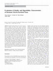 Research paper thumbnail of Evaluation of Quality and Digestibility Characteristics of Resistant Starch-Enriched Pasta