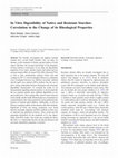 Research paper thumbnail of In Vitro Digestibility of Native and Resistant Starches: Correlation to the Change of its Rheological Properties