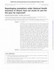 Research paper thumbnail of 2013	(with Emmanuel Kanchebe Derbile) Repackaging exemptions under National Health Insurance in Ghana: How can access to care for the poor be improved? Health Policy and Planning 28(6): 586-95. 