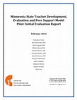 Research paper thumbnail of Minnesota State Teacher Development, Evaluation and Peer Support Model Pilot: Initial Evaluation Report