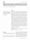 Research paper thumbnail of Diabetes service provision: a qualitative study of newly diagnosed Type 2 diabetes patients' experiences and views