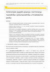 Research paper thumbnail of Sinkronijska gledišta o pisanju i normiranju navodnika i polunavodnika u hrvatskome jeziku (Synchronic aspects of writing and standardization of single and double quotation marks in the Croatian language)