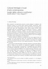 Research paper thumbnail of Cultural Heritage e Musei D’Arte Contemporanea: Luoghi Della Cultura a Confronto