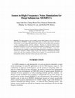 Research paper thumbnail of Issues in high frequency noise simulation for deep submicron MOSFETs