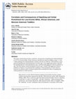 Research paper thumbnail of Correlates and Consequences of Spanking and Verbal Punishment for Low-Income White, African American, and Mexican American Toddlers