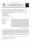 Research paper thumbnail of Cognitive skill performance among young children living in poverty: Risk, change, and the promotive effects of Early Head Start