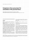 Research paper thumbnail of Comparison of two pressurisers for cementation of the proximal femur