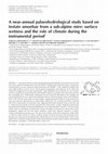 Research paper thumbnail of A near-annual palaeohydrological study based on testate amoebae from a sub-alpine mire: surface wetness and the role of climate during the instrumental period