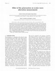 Research paper thumbnail of Effect of the polarization on ocular wave aberration measurements