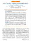 Research paper thumbnail of Use of adaptive optics to determine the optimal ocular spherical aberration