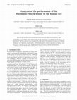 Research paper thumbnail of Analysis of the performance of the HartmannShack sensor in the human eye