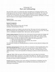 Research paper thumbnail of Race and Anthropology syllabus