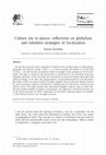 Research paper thumbnail of Culture sits in places: reflections on globalism and subaltern strategies of localization