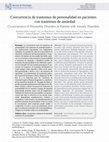 Research paper thumbnail of Coocurrencia de trastornos de personalidad en pacientes con trastornos de ansiedad