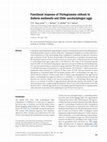 Research paper thumbnail of Functional response of Trichogramma chilonis to Galleria mellonella and Chilo sacchariphagus eggs