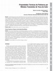 Research paper thumbnail of Thermal properties of polymers by non-steady-state techniques