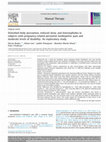 Research paper thumbnail of Disturbed body perception, reduced sleep, and kinesiophobia in subjects with pregnancy-related persistent lumbopelvic pain and moderate levels of disability: An exploratory study