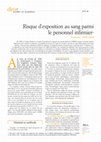 Research paper thumbnail of Risque d'exposition au sang parmi le personnel infirmier. Evolution 1990-2000