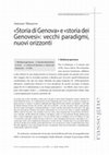 Research paper thumbnail of «Storia di Genova» e «storia dei Genovesi»: vecchi paradigmi, nuovi orizzonti, in «Nuova Informazione Bibliografica», 2 (2016), pp. 345-358.