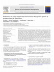 Research paper thumbnail of Performance of newly implemented Environmental Management Systems in primary schools in South Africa