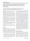 Research paper thumbnail of Clinical outcomes following cocaine infusion in nontreatment-seeking individuals with cocaine dependence