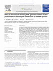 Research paper thumbnail of Effect of mechanical cleaning with granular material on the permeability of submerged membranes in the MBR process