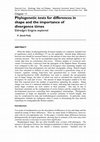 Research paper thumbnail of Phylogenetic tests for differences in shape and the importance of divergence times Eldredge's Enigma explored