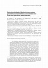 Research paper thumbnail of Detecting biological distinctiveness using geometric morphometrics: an example case from the Vancouver Island marmot