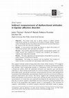 Research paper thumbnail of Indirect measurement of dysfunctional attitudes in bipolar affectivedisorder