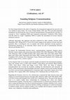 Research paper thumbnail of CFP, Civilisations 67 - Sounding Religious Transnationalism