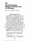 Research paper thumbnail of Correspondences between the Count and the Stranger, co-authored with Mary Green in Dracula and Philosophy