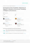 Research paper thumbnail of Development Time Variability: Adaptation of Régnière’s Method to the Intrinsic Variability of Belgian Lucilia Sericata (Diptera, Calliphoridae) Population